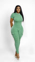 Cargo Backless Jumpsuit Green