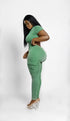 Cargo Backless Jumpsuit Green
