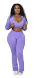 Purple 3 piece tracksuit