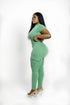 Cargo Backless Jumpsuit Green