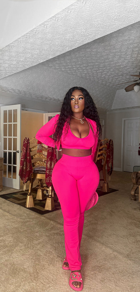 Fuchsia 3 piece tracksuit