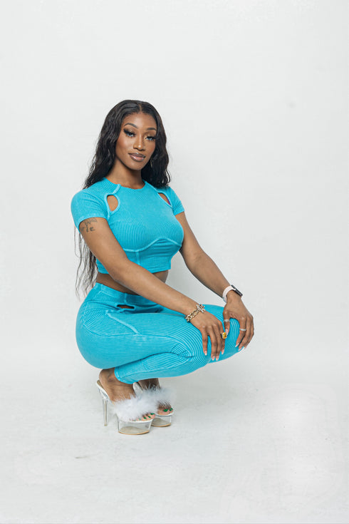 Jenny's Pants Set Aqua