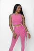 Corset Leggings Set Pink