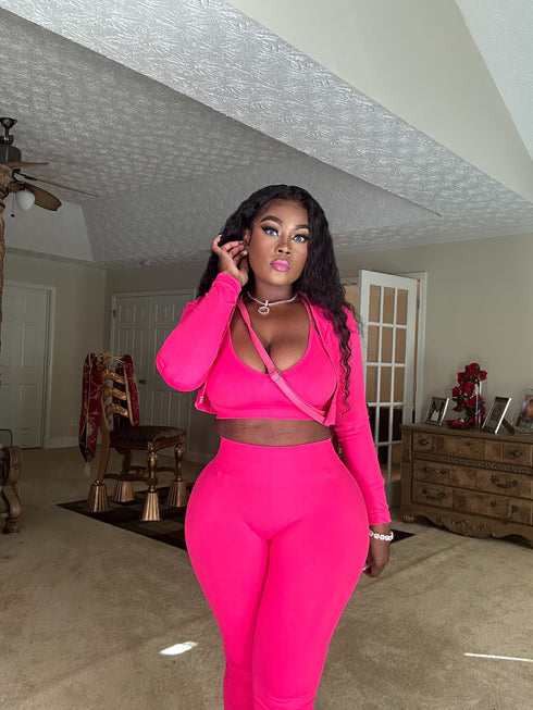 Fuchsia 3 piece tracksuit