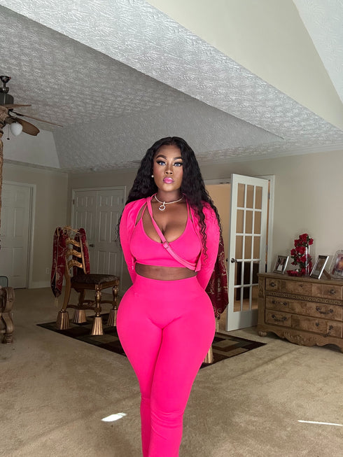 Fuchsia 3 piece tracksuit